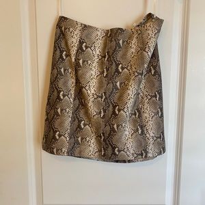 Snake skin mini skirt